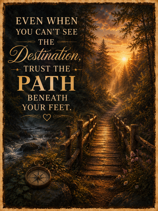 Trust the Path Beneath Your Feet; Compass Gallery Print Collection No. 2