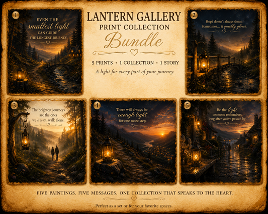 Lantern Gallery Print Collection Bundle; 5 Timeless Pieces, One Story